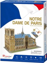 3D ფაზლი - ნოტრ დამი / NOTRE DAME DE PARIS (53 ნაწილიანი)  5+